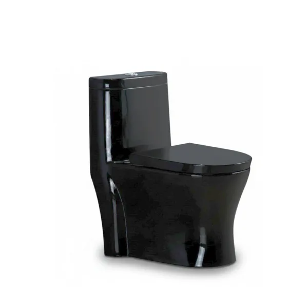 Wc One Piece Titan Negro Descarga 30cms Dechaus - Imagen 4
