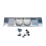 Lavaplatos Para Empotrar 180x45,5x15cm Con Desagues